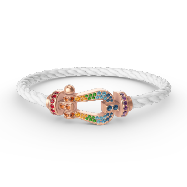 [Gaonasi]FORCE LARGE HORSESHOE  COLORED DIAMOND BRACELET ROSE GOLD