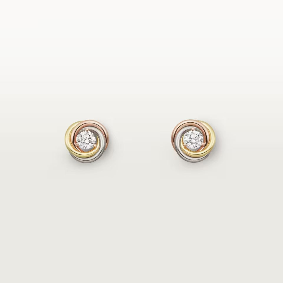 [Cadisa] TRINITY STUD DIAMOND EARRINGS