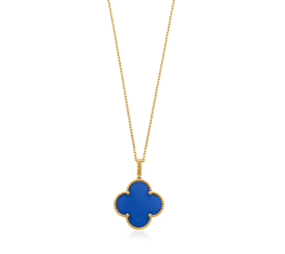 [Gaonasi]CLOVER 25MM NECKLACE TURQUOISE ROSE GOLD