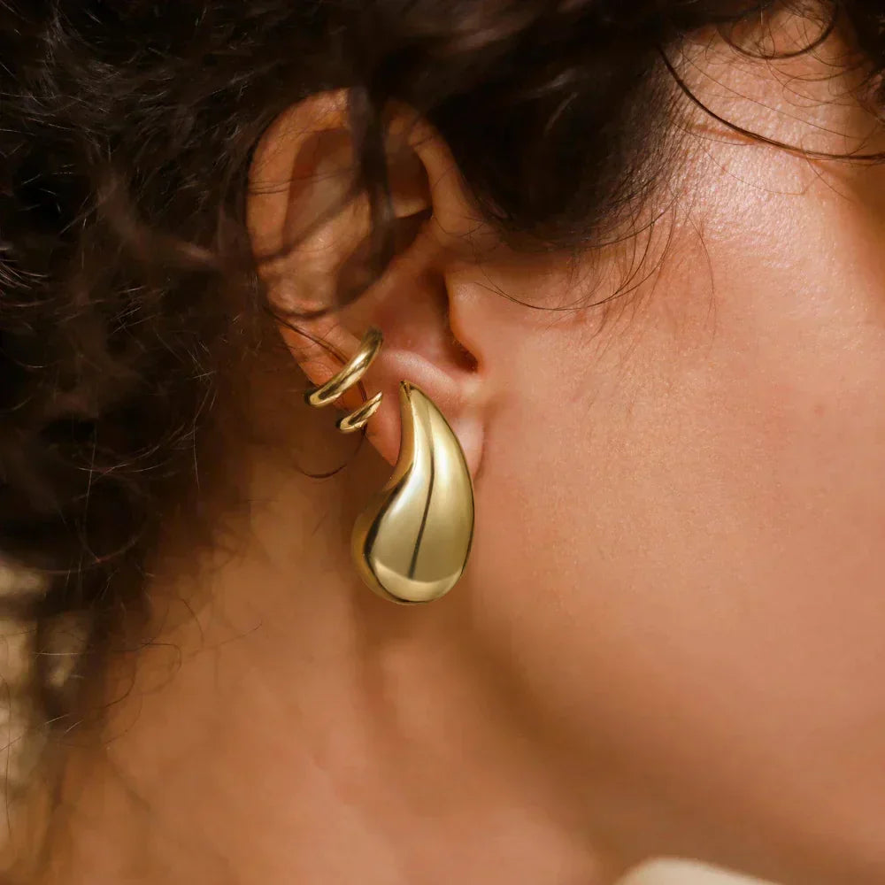 [Gaonasi]Sandra Teardrop Gold Earrings