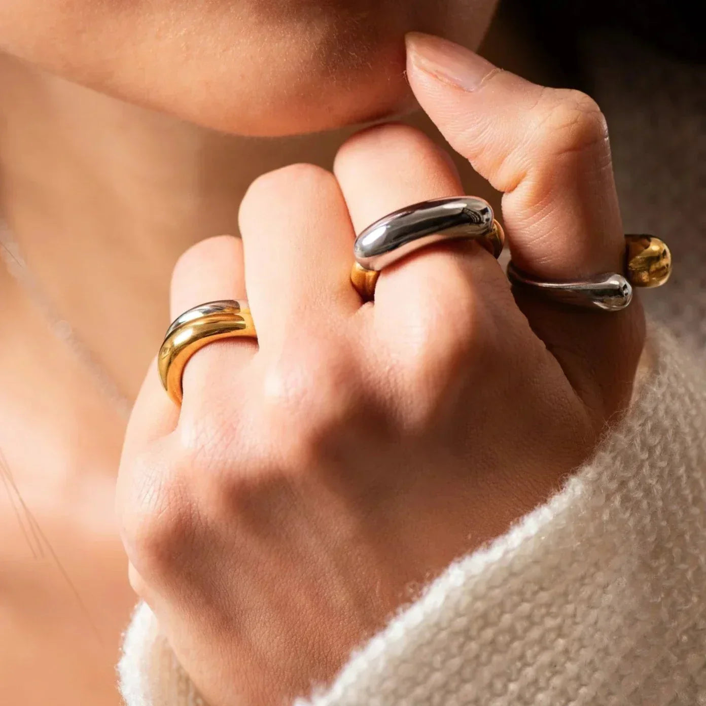 [Gaonasi]Seren Two Tone Gold Ring