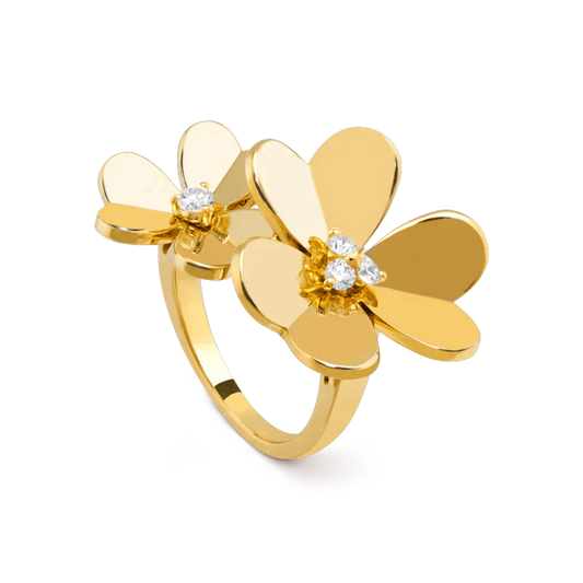 [Gaonasi]CLOVER COMOS GOLD DIAMOND RING