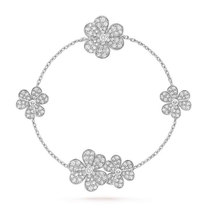 [Gaonasi]FRIVOLE SILVER 5 FLOWERS BRACELET