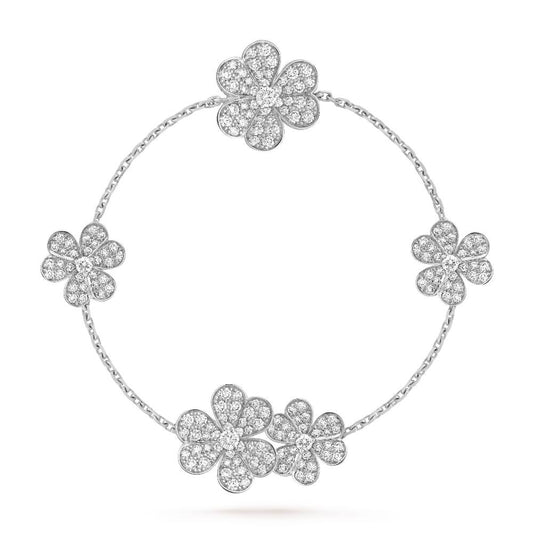 [Gaonasi]FRIVOLE SILVER 5 FLOWERS BRACELET