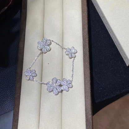 [Gaonasi]FRIVOLE SILVER 5 FLOWERS BRACELET