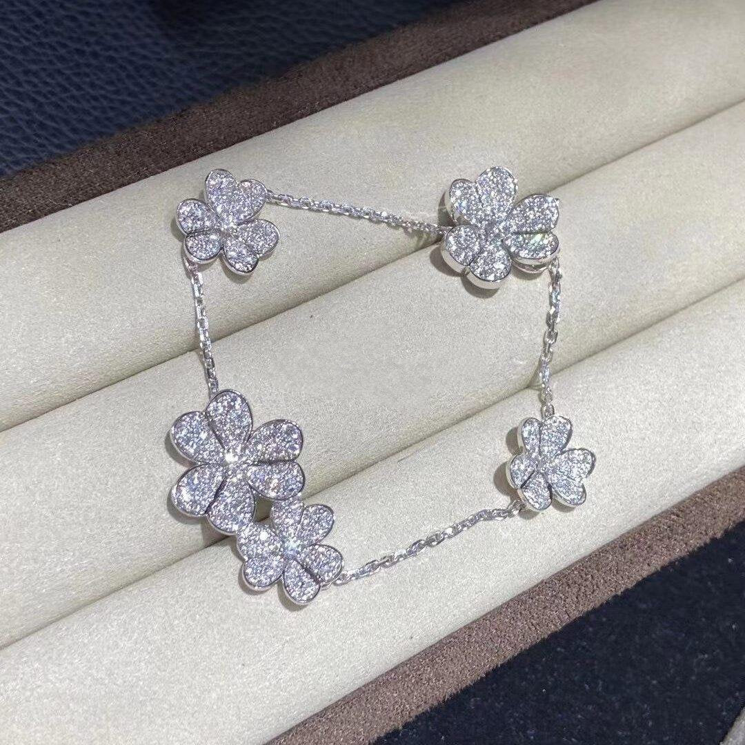 [Gaonasi]FRIVOLE SILVER 5 FLOWERS BRACELET