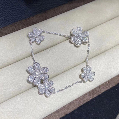 [Gaonasi]FRIVOLE SILVER 5 FLOWERS BRACELET