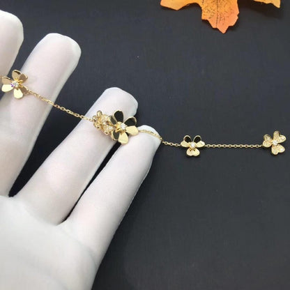 [Gaonasi]FRIVOLE GOLD 5 FLOWERS BRACELET