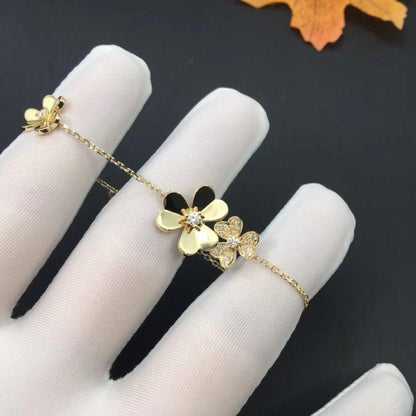 [Gaonasi]FRIVOLE GOLD 5 FLOWERS BRACELET