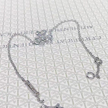 [Gaonasi]FRIVOLE SILVER FLOWER DIAMOND BRACELET