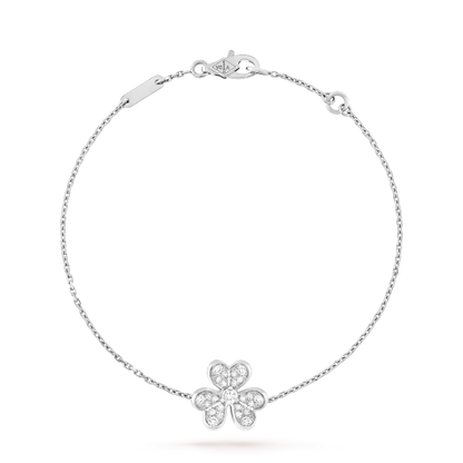 [Gaonasi]FRIVOLE SILVER FLOWER DIAMOND BRACELET