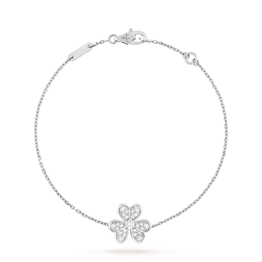 [Gaonasi]FRIVOLE SILVER FLOWER DIAMOND BRACELET