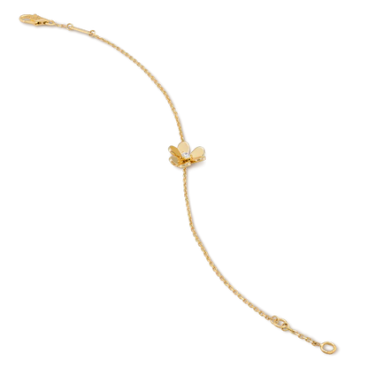 [Gaonasi]FRIVOLE GOLD FLOWER PINK MALACHITE BRACELET