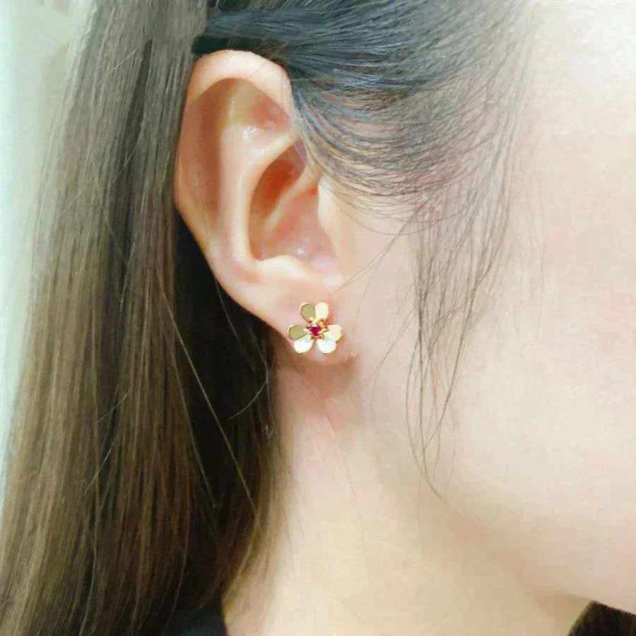 [Gaonasi]FRIVOLE  FLOWER PINK EARRINGS