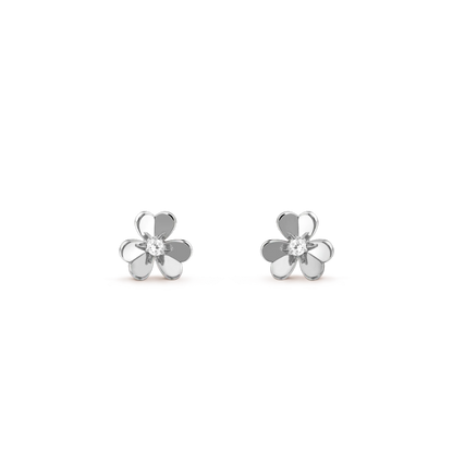 [Gaonasi]FRIVOLE MINI SILVER FLOWER EARRINGS