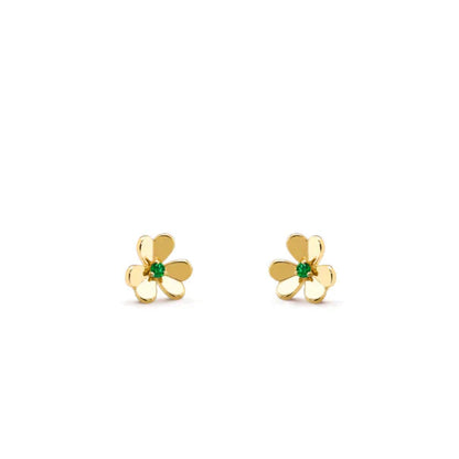 [Gaonasi]FRIVOLE  FLOWER MALACHITE EARRINGS