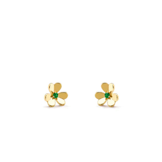 [Gaonasi]FRIVOLE  FLOWER MALACHITE EARRINGS