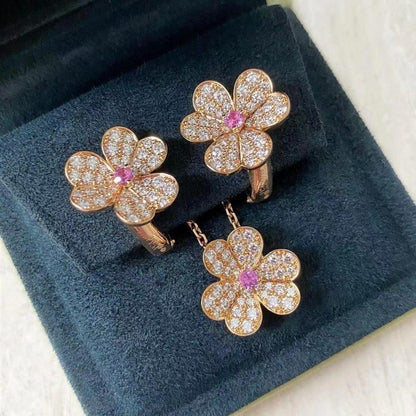 [Gaonasi]FRIVOLE ROSE GOLD FLOWER DIAMOND NECKLACE
