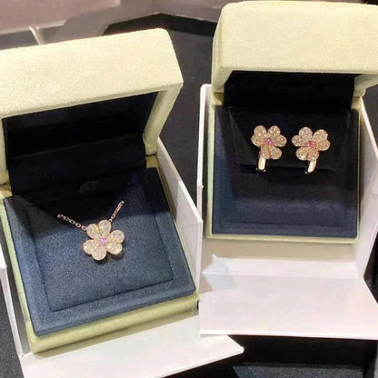 [Gaonasi]FRIVOLE ROSE GOLD FLOWER DIAMOND NECKLACE