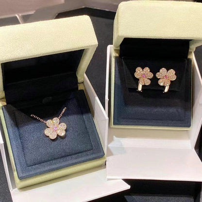 [Gaonasi]FRIVOLE ROSE GOLD FLOWER DIAMOND NECKLACE