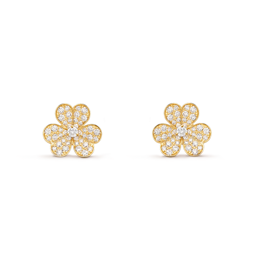 [Gaonasi]FRIVOLE GOLD FLOWER DIAMOND EARRINGS