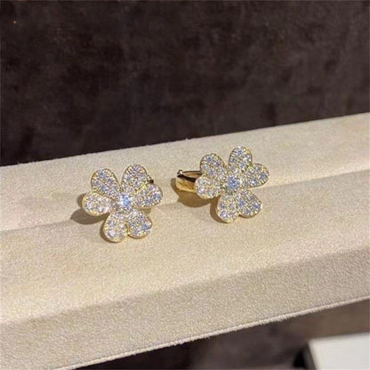 [Gaonasi]FRIVOLE GOLD FLOWER DIAMOND EARRINGS