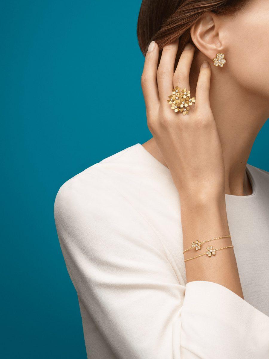 [Gaonasi]FRIVOLE GOLD FLOWER DIAMOND EARRINGS