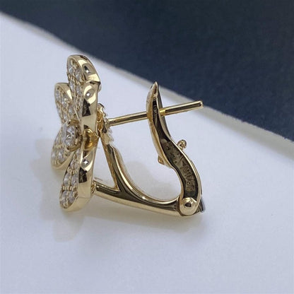 [Gaonasi]FRIVOLE GOLD FLOWER DIAMOND EARRINGS