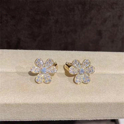 [Gaonasi]FRIVOLE GOLD FLOWER DIAMOND EARRINGS
