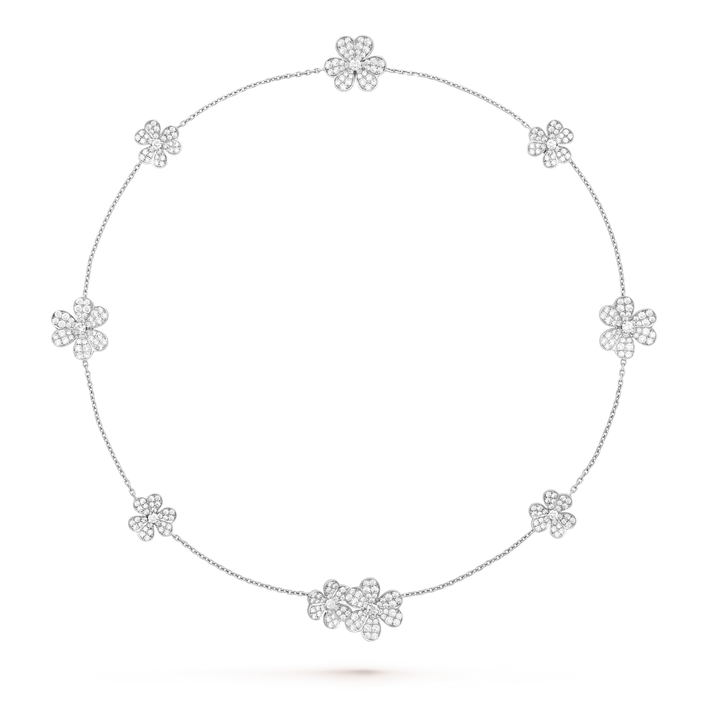 [Gaonasi]FRIVOLE SILVER 9 FLOWERS NECKLACE