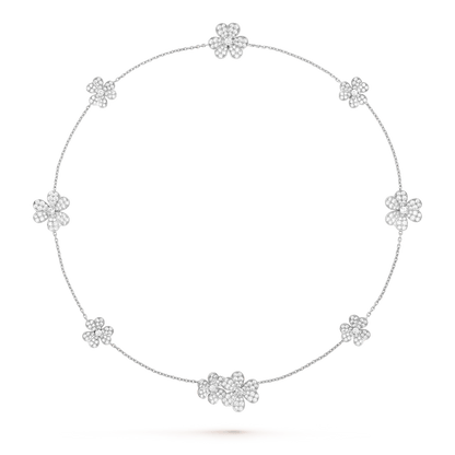 [Gaonasi]FRIVOLE SILVER 9 FLOWERS NECKLACE