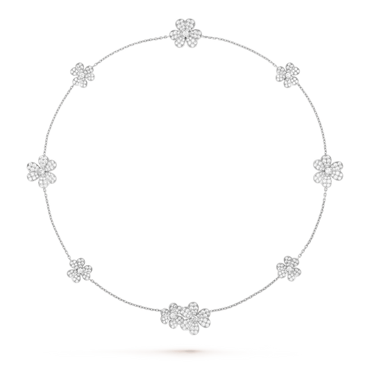 [Gaonasi]FRIVOLE SILVER 9 FLOWERS NECKLACE
