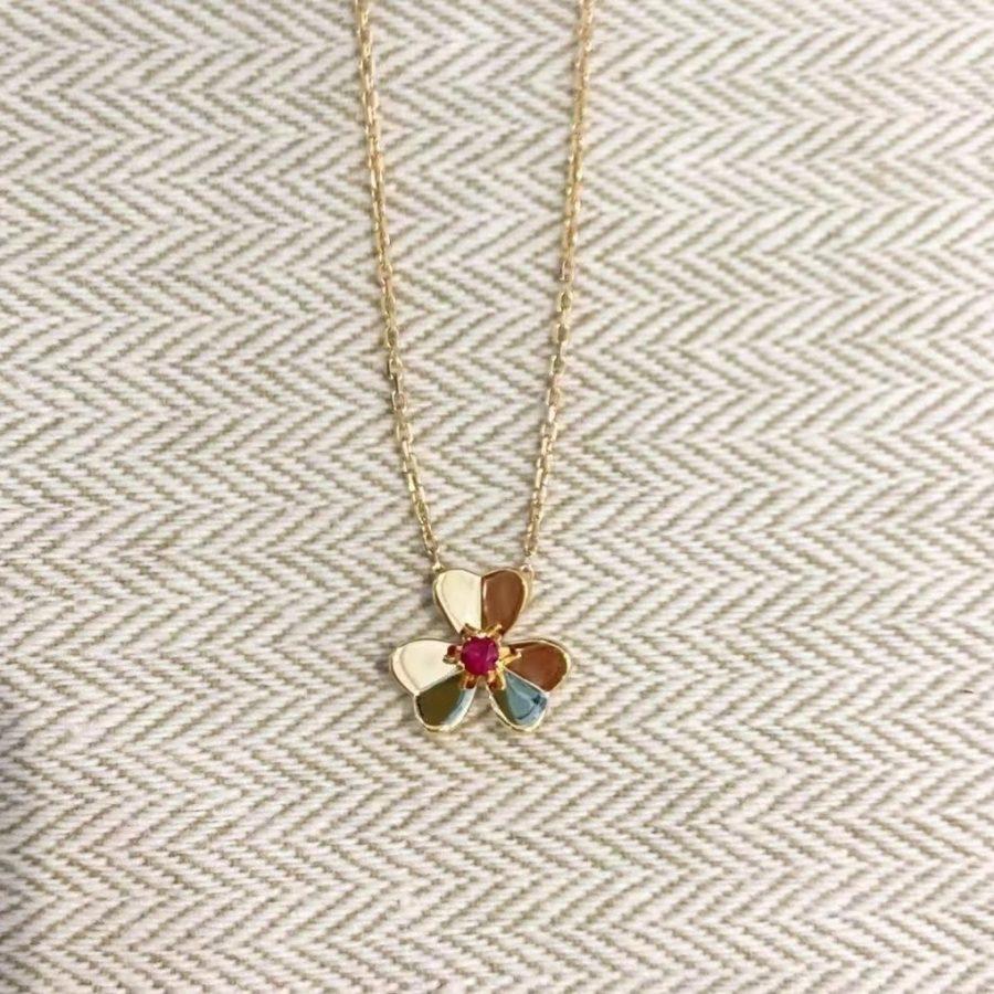 [Gaonasi]FRIVOLE GOLD FLOWER NECKLACE