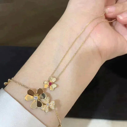 [Gaonasi]FRIVOLE GOLD FLOWER NECKLACE