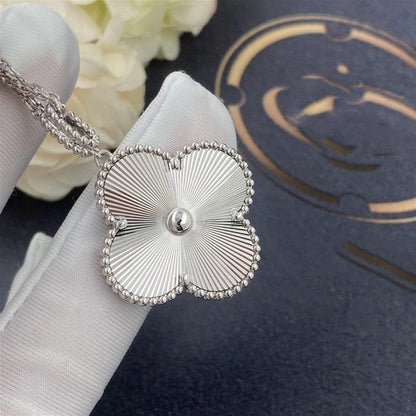 [Gaonasi]CLOVER 25MM SILVER BIG CLOVER NECKLACE
