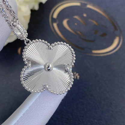 [Gaonasi]CLOVER 25MM SILVER BIG CLOVER NECKLACE