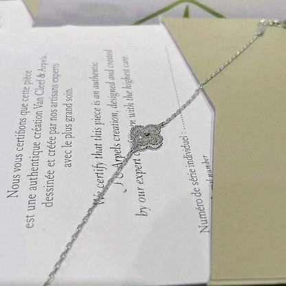 [Gaonasi]CLOVER  SINGLE FLOWER BRACELET SILVER