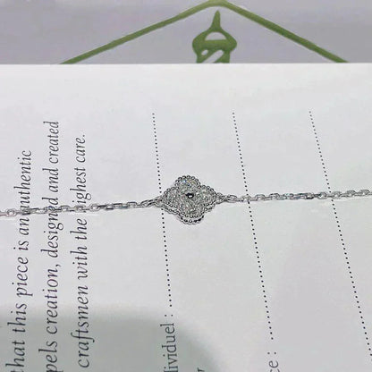 [Gaonasi]CLOVER  SINGLE FLOWER BRACELET SILVER