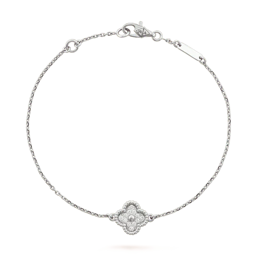 [Gaonasi]CLOVER  SINGLE FLOWER BRACELET SILVER