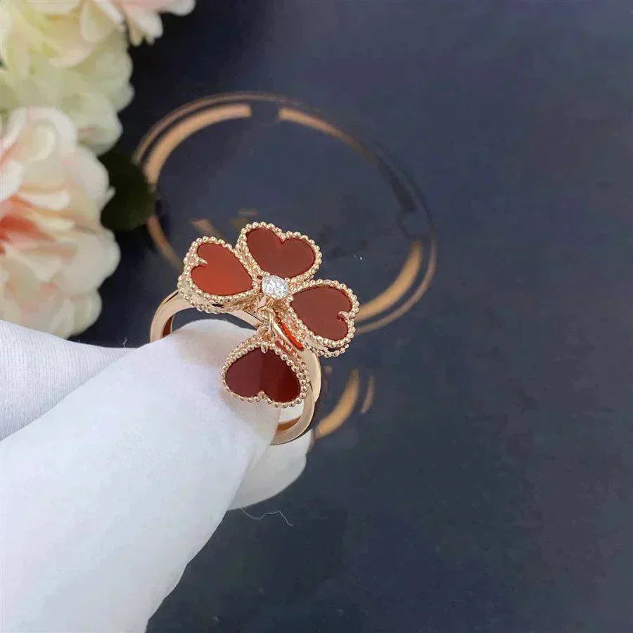 [Gaonasi]SWEET CLOVER CARNELIAN RING