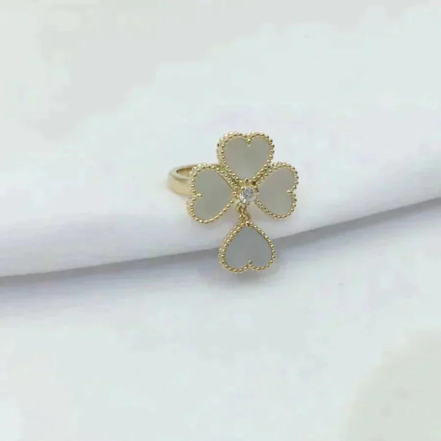 [Gaonasi]SWEET CLOVER WHITE MOP RING