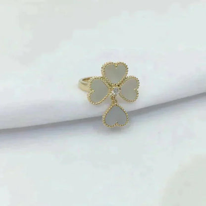 [Gaonasi]SWEET CLOVER WHITE MOP RING