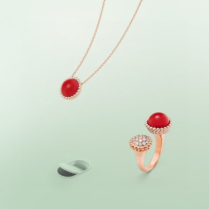 [Gaonasi]PERLEE COULEURS DIAMOND ROSE GOLD BETWEEN THE FINGER RING