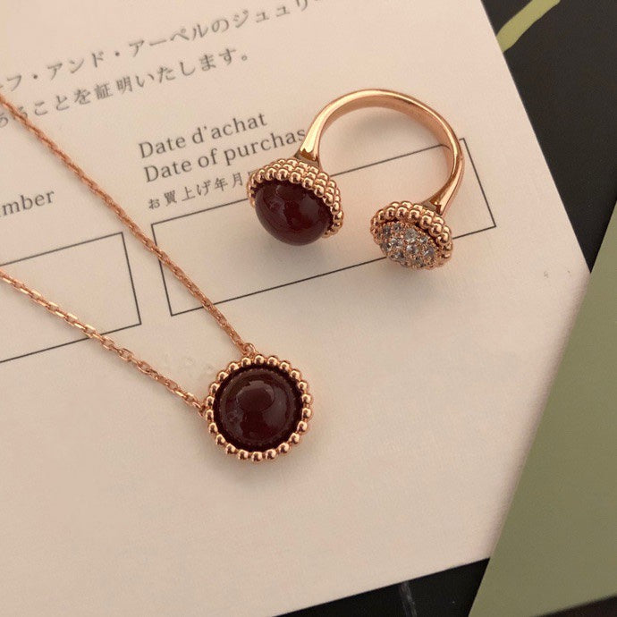 [Gaonasi]PERLEE COULEURS DIAMOND ROSE GOLD BETWEEN THE FINGER RING