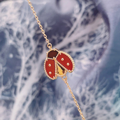 [Gaonasi]LUCKY SPRING 1 MOTIF PINK GOLD BRACELET