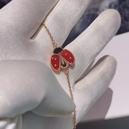 [Gaonasi]LUCKY SPRING 1 MOTIF PINK GOLD BRACELET