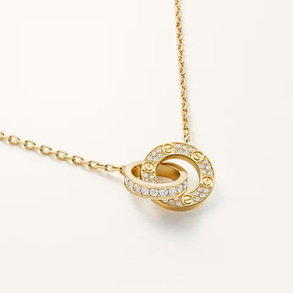 [Gaonasi Jewelry]LOVE  FULL DIAMOND PENDANT NECKLACE