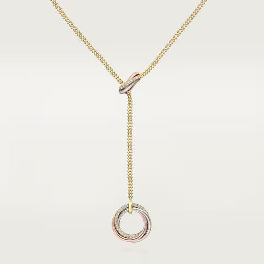 [Cadisa] TRINITY DIAMONDS NECKLACE
