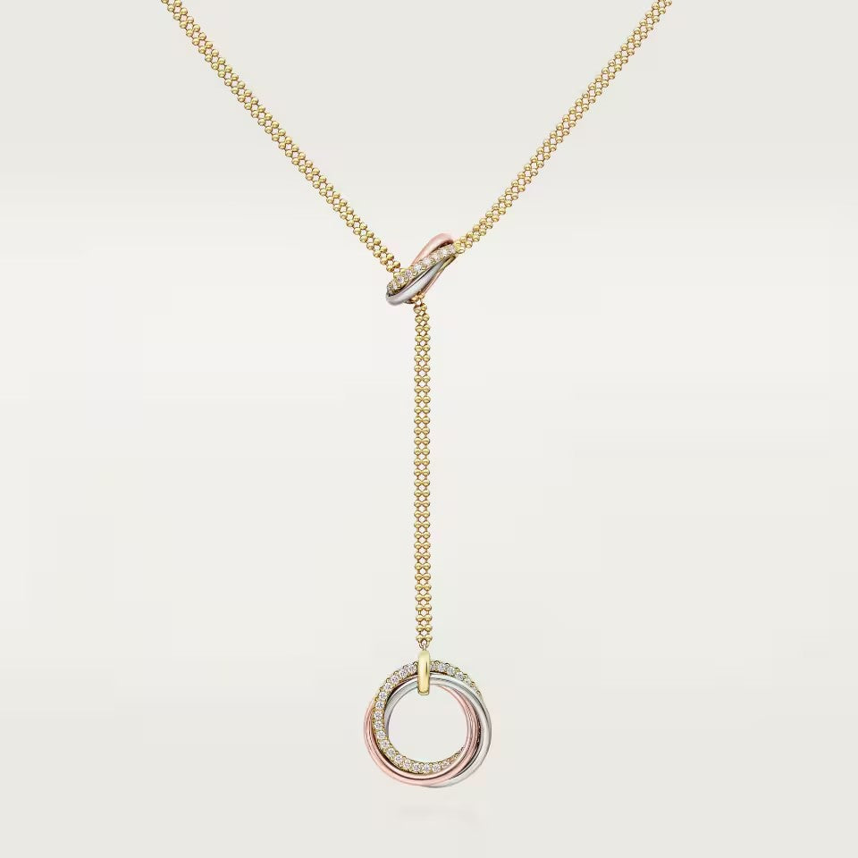 [Gaonasi Jewelry]TRINITY DIAMONDS NECKLACE