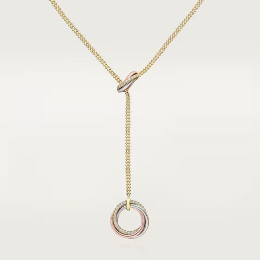 [Gaonasi Jewelry]TRINITY DIAMONDS NECKLACE